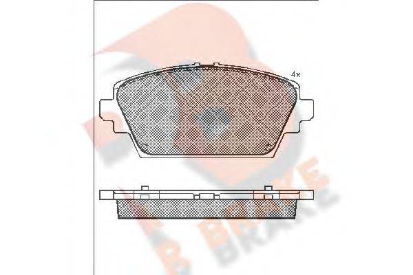 R BRAKE RB1581 Комплект гальмівних колодок, дискове гальмо