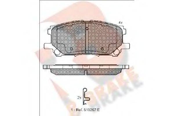 R BRAKE RB1584 Комплект гальмівних колодок, дискове гальмо