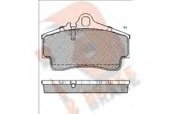 R BRAKE RB1619 Комплект гальмівних колодок, дискове гальмо