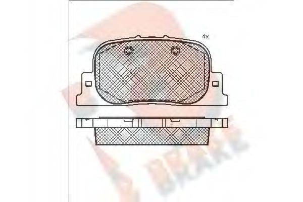 R BRAKE RB1633 Комплект гальмівних колодок, дискове гальмо