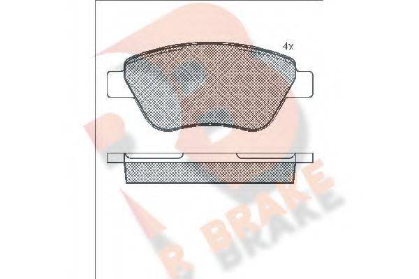 R BRAKE RB1648 Комплект гальмівних колодок, дискове гальмо