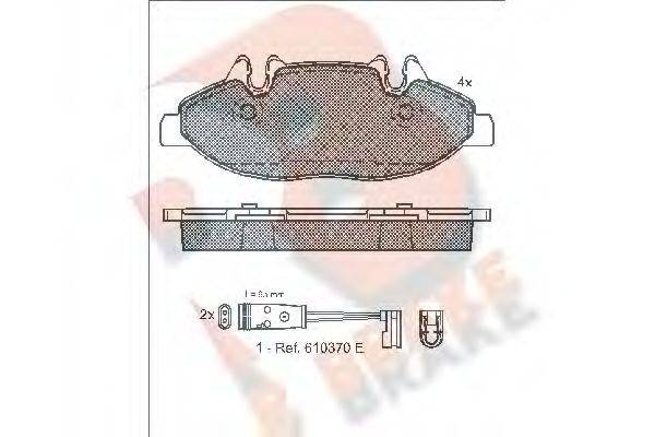 R BRAKE RB1675 Комплект гальмівних колодок, дискове гальмо