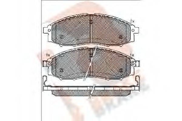 R BRAKE RB1703 Комплект гальмівних колодок, дискове гальмо