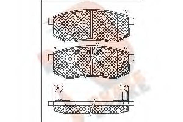 R BRAKE RB1721 Комплект гальмівних колодок, дискове гальмо