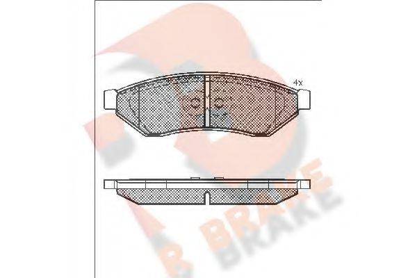 R BRAKE RB1726 Комплект гальмівних колодок, дискове гальмо