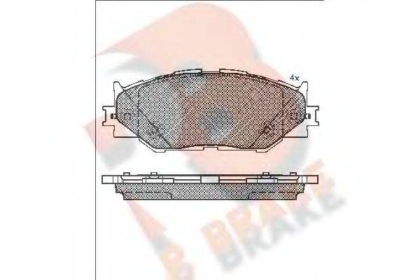 R BRAKE RB1750 Комплект гальмівних колодок, дискове гальмо