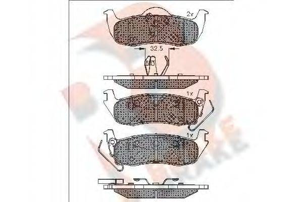 R BRAKE RB1766 Комплект гальмівних колодок, дискове гальмо