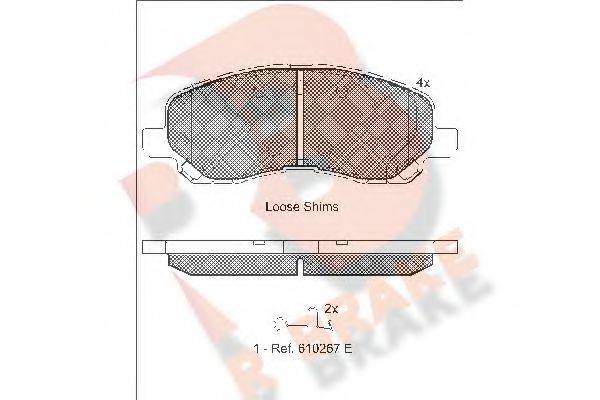 R BRAKE RB1806 Комплект гальмівних колодок, дискове гальмо