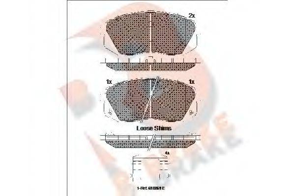 R BRAKE RB1826201 Комплект гальмівних колодок, дискове гальмо