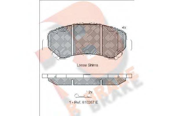 R BRAKE RB1834 Комплект гальмівних колодок, дискове гальмо