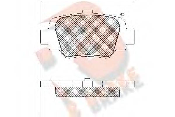 R BRAKE RB1840 Комплект гальмівних колодок, дискове гальмо