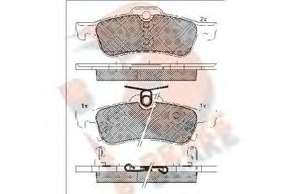 R BRAKE RB1878 Комплект гальмівних колодок, дискове гальмо