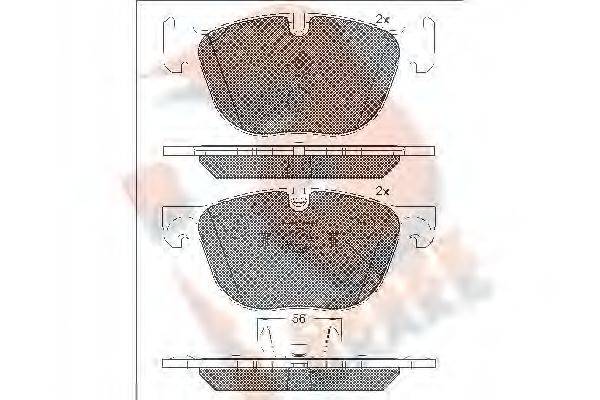 R BRAKE RB1919 Комплект гальмівних колодок, дискове гальмо