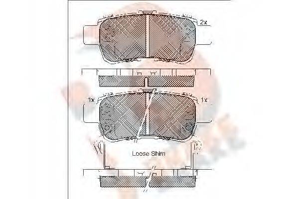 R BRAKE RB1941 Комплект гальмівних колодок, дискове гальмо