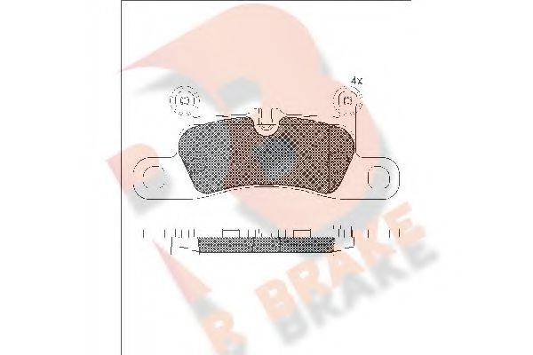 R BRAKE RB1987 Комплект гальмівних колодок, дискове гальмо