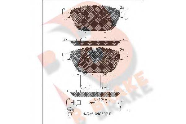 R BRAKE RB1994 Комплект гальмівних колодок, дискове гальмо