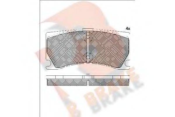 R BRAKE RB2041 Комплект гальмівних колодок, дискове гальмо