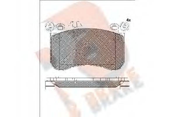 R BRAKE RB2042 Комплект гальмівних колодок, дискове гальмо