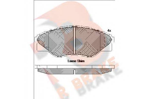 R BRAKE RB2066 Комплект гальмівних колодок, дискове гальмо