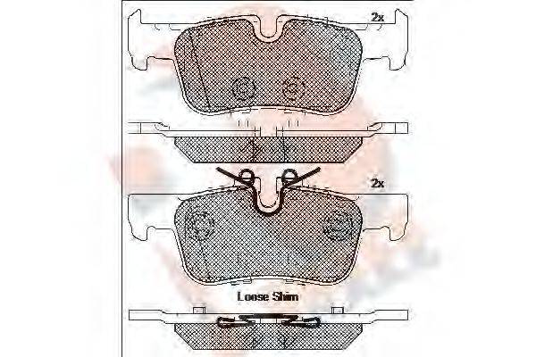 R BRAKE RB2193 Комплект гальмівних колодок, дискове гальмо