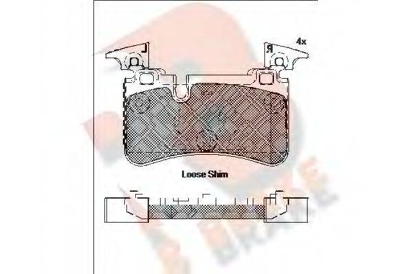 R BRAKE RB2209 Комплект гальмівних колодок, дискове гальмо