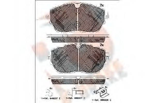 R BRAKE RB2227 Комплект гальмівних колодок, дискове гальмо