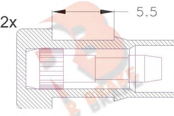 R BRAKE 610045RB Сигналізатор, знос гальмівних колодок