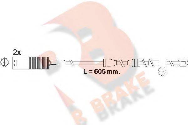 R BRAKE 610390RB Сигналізатор, знос гальмівних колодок