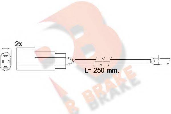 R BRAKE 610412RB Сигналізатор, знос гальмівних колодок