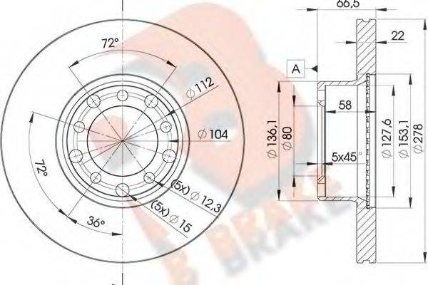 R BRAKE 78RBD20205 гальмівний диск