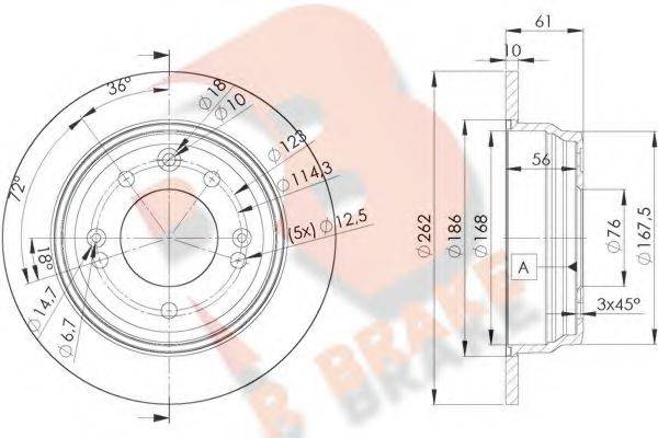 R BRAKE 78RBD20581 гальмівний диск