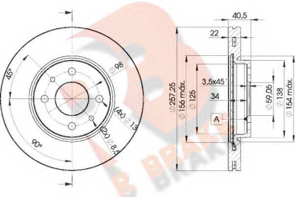 R BRAKE 78RBD21650 гальмівний диск