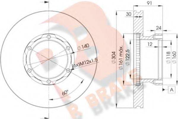 R BRAKE 78RBD14240 гальмівний диск