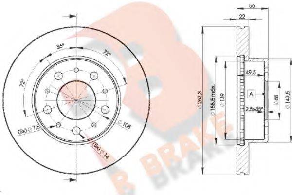 R BRAKE 78RBD29063 гальмівний диск