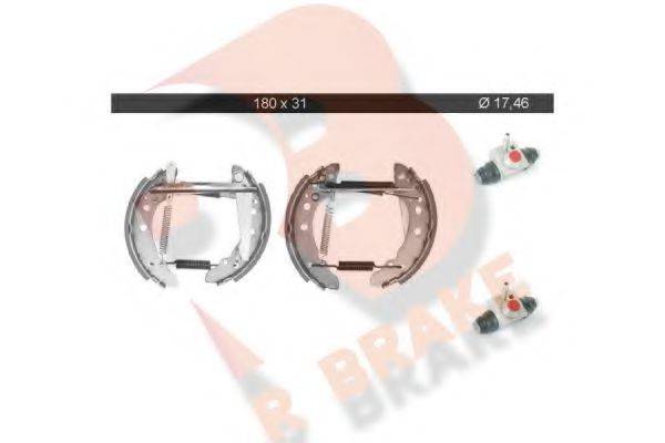 R BRAKE 79RBKT0002 Комплект гальмівних колодок