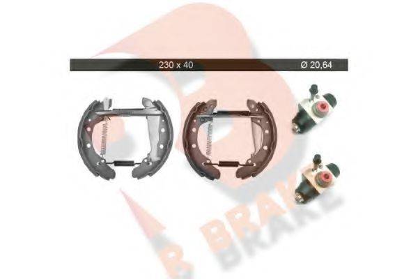 R BRAKE 79RBKT0004 Комплект гальмівних колодок