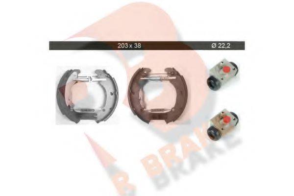 R BRAKE 79RBKT0015 Комплект гальмівних колодок