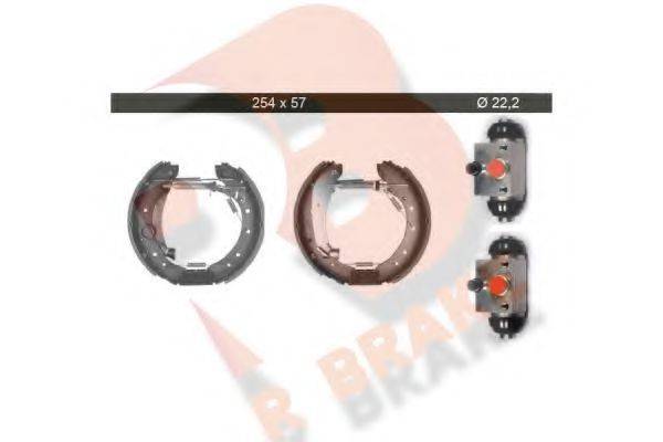 R BRAKE 79RBKT0020 Комплект гальмівних колодок