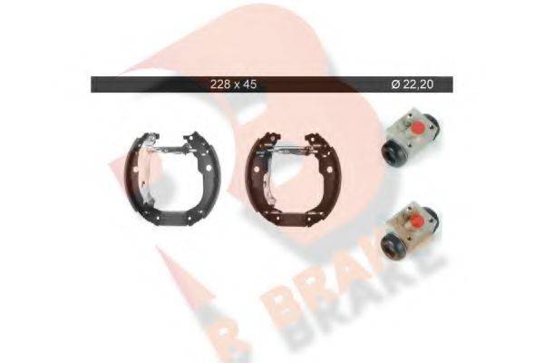 R BRAKE 79RBKT0022 Комплект гальмівних колодок