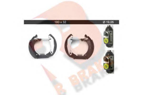 R BRAKE 79RBKT0030 Комплект гальмівних колодок