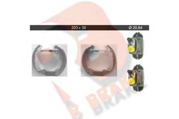 R BRAKE 79RBKT0034 Комплект гальмівних колодок