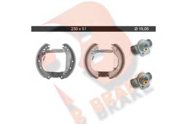 R BRAKE 79RBKT0040 Комплект гальмівних колодок