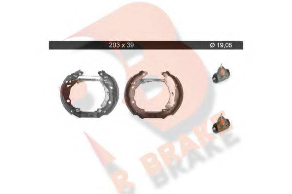 R BRAKE 79RBKT0051 Комплект гальмівних колодок