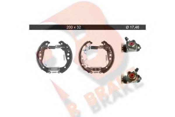 R BRAKE 79RBKT0093 Комплект гальмівних колодок