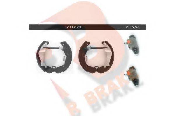 R BRAKE 79RBKT0095 Комплект гальмівних колодок