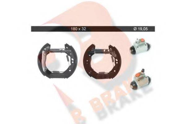 R BRAKE 79RBKT0096 Комплект гальмівних колодок