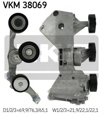 SKF VKM38069 Натяжний ролик, полікліновий ремінь