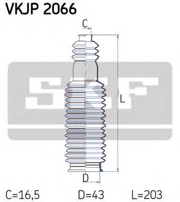 SKF VKJP2066 Комплект пильника, рульове керування