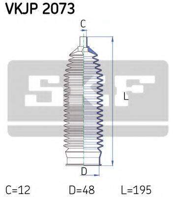 SKF VKJP2073 Комплект пильника, рульове керування