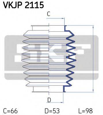 SKF VKJP2115 Комплект пильника, рульове керування